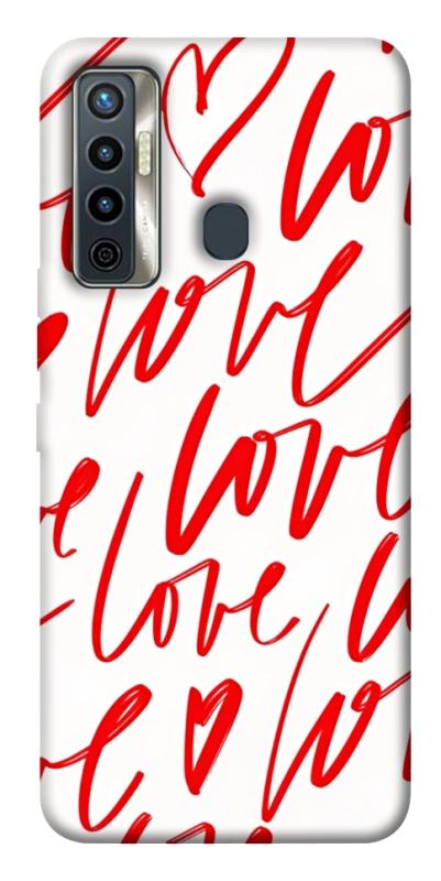 Чехол itsPrint Love handwriting для TECNO Camon 17 Pro, любовь, купить оптом с доставкой