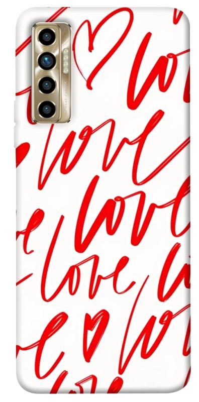 Чехол itsPrint Love handwriting для TECNO Camon 17P, любовь, купить оптом с доставкой
