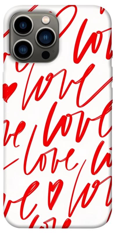 Чехол itsPrint Love handwriting для Apple iPhone 13 Pro Max (6.7"), любовь, купить оптом с доставкой