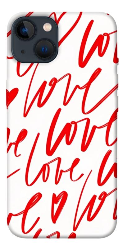 Чехол itsPrint Love handwriting для Apple iPhone 13 (6.1"), любовь, купить оптом с доставкой
