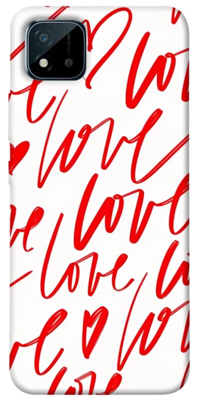 Чехол itsPrint Love handwriting для Realme C11 (2021), любовь, купить оптом с доставкой