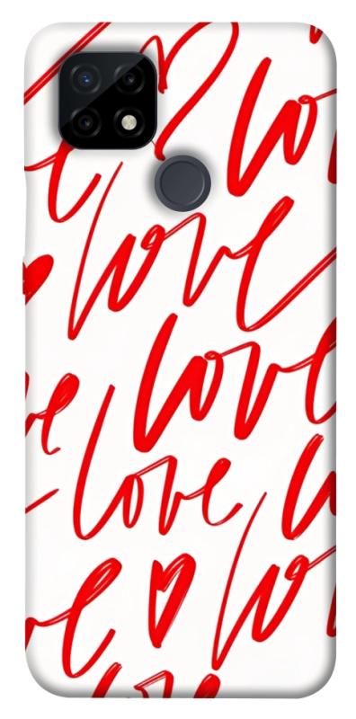 Чехол itsPrint Love handwriting для Realme C21, любовь, купить оптом с доставкой