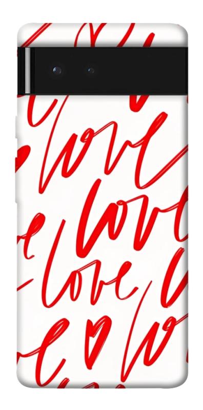 Чехол itsPrint Love handwriting для Google Pixel 6, любовь, купить оптом с доставкой