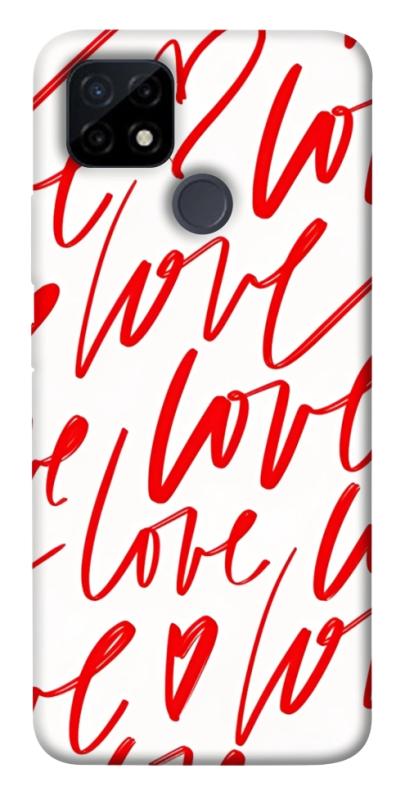 Чехол itsPrint Love handwriting для Realme C21Y, любовь, купить оптом с доставкой
