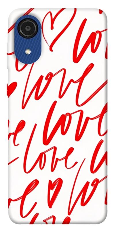Чехол itsPrint Love handwriting для Samsung Galaxy A03 Core, любовь, купить оптом с доставкой