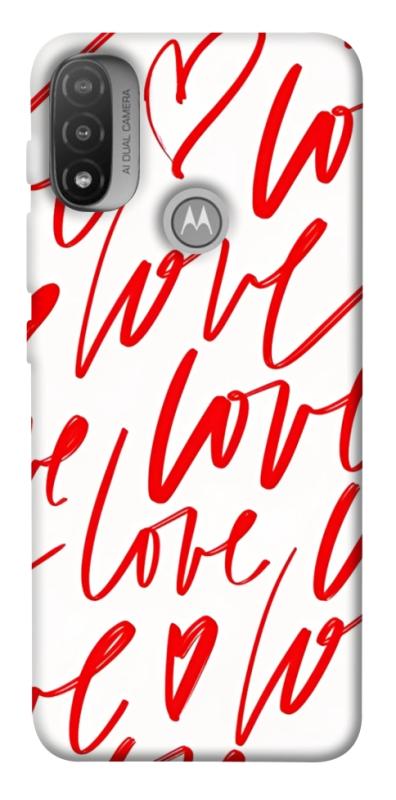 Чехол itsPrint Love handwriting для Motorola Moto E20, любовь, купить оптом с доставкой