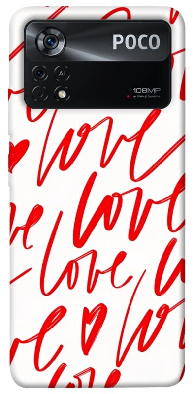 Чехол itsPrint Love handwriting для Xiaomi Poco X4 Pro 5G, любовь, купить оптом с доставкой