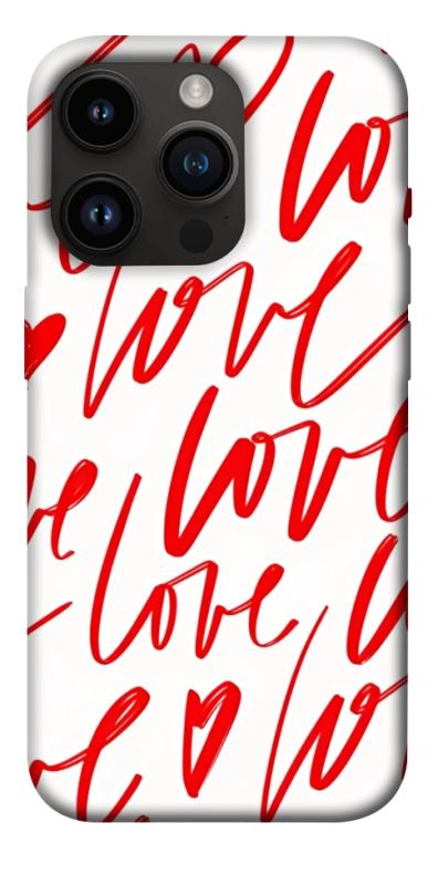 Чехол itsPrint Love handwriting для Apple iPhone 14 Pro (6.1"), любовь, купить оптом с доставкой