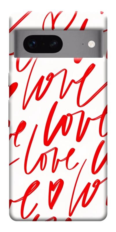 Чехол itsPrint Love handwriting для Google Pixel 7, любовь, купить оптом с доставкой