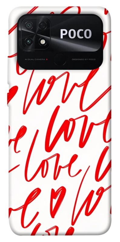 Чехол itsPrint Love handwriting для Xiaomi Poco C40, любовь, купить оптом с доставкой