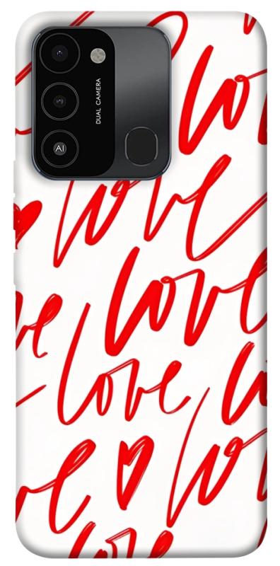 Чехол itsPrint Love handwriting для Tecno Spark Go 2022 (KG5m), любовь, купить оптом с доставкой