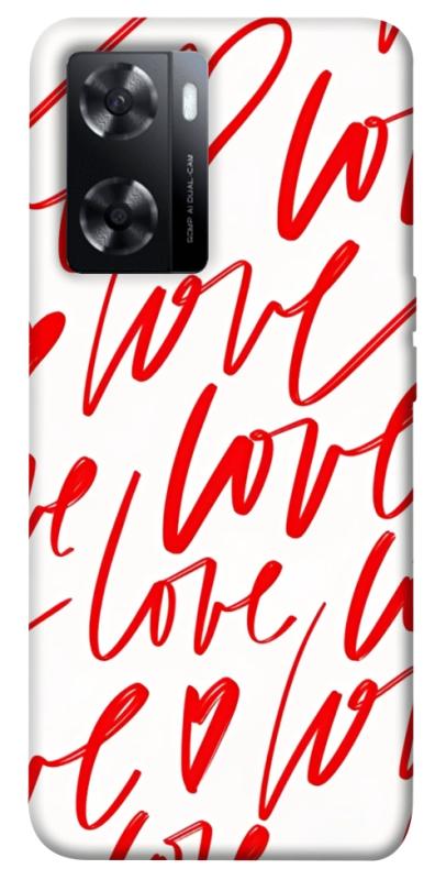 Чехол itsPrint Love handwriting для Oppo A57s, любовь, купить оптом с доставкой