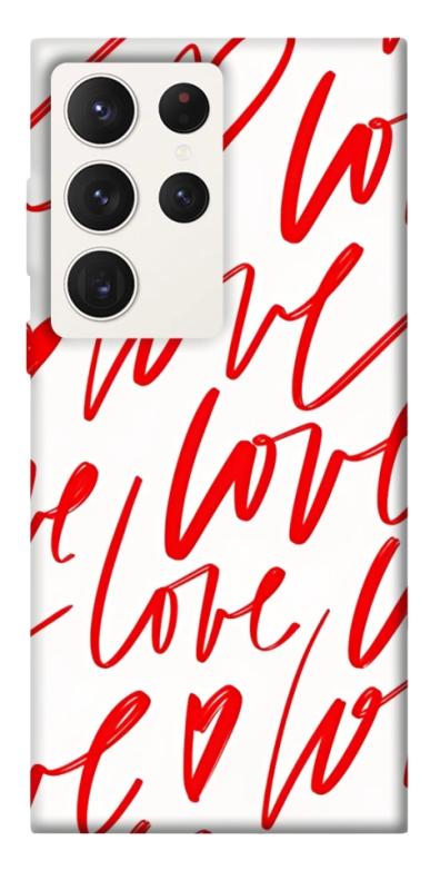 Чехол itsPrint Love handwriting для Samsung Galaxy S23 Ultra, любовь, купить оптом с доставкой