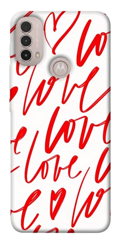 Чехол itsPrint Love handwriting для Motorola Moto E40, любовь, купить оптом с доставкой