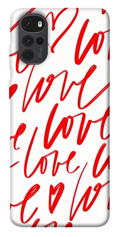 Чехол itsPrint Love handwriting для Motorola Moto G22, любовь, купить оптом с доставкой