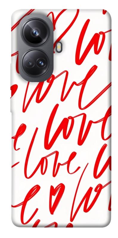Чехол itsPrint Love handwriting для Realme 10 Pro+, любовь, купить оптом с доставкой