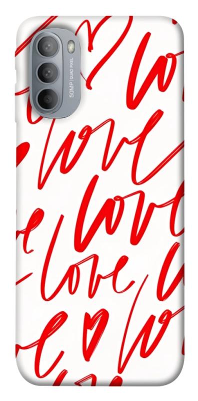 Чехол itsPrint Love handwriting для Motorola Moto G31, любовь, купить оптом с доставкой