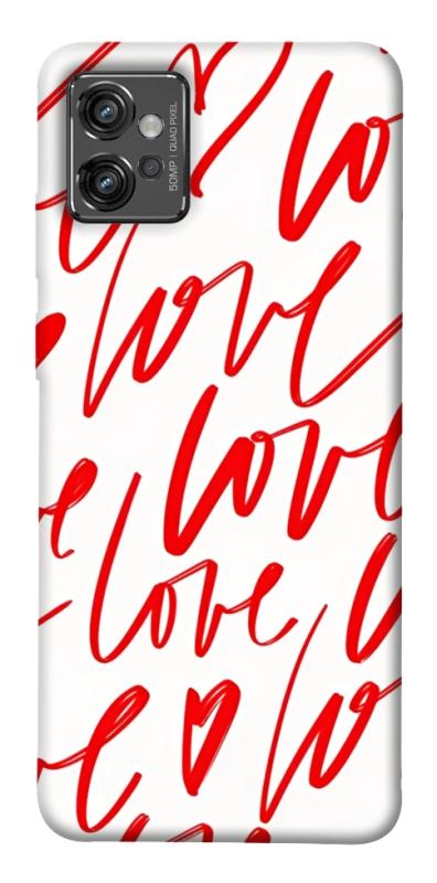 Чехол itsPrint Love handwriting для Motorola Moto G32, любовь, купить оптом с доставкой
