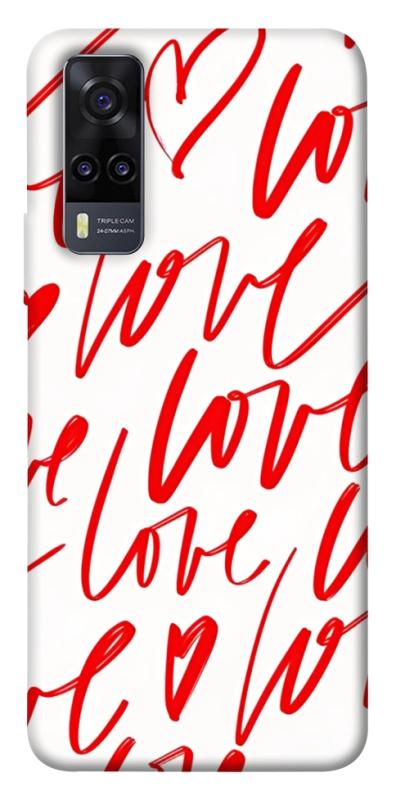 Чехол itsPrint Love handwriting для Vivo Y31, любовь, купить оптом с доставкой