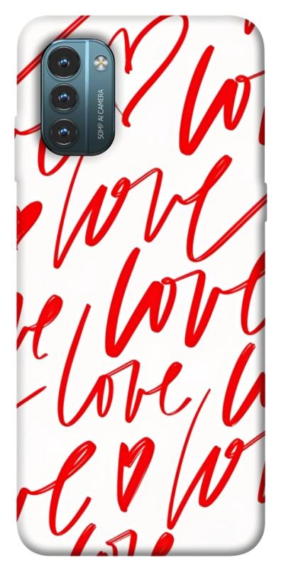 Чехол itsPrint Love handwriting для Nokia G21, любовь, купить оптом с доставкой