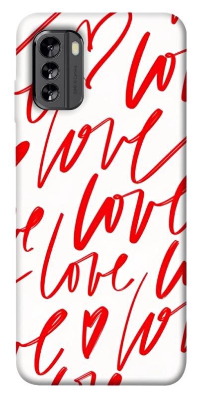 Чехол itsPrint Love handwriting для Nokia G60, любовь, купить оптом с доставкой
