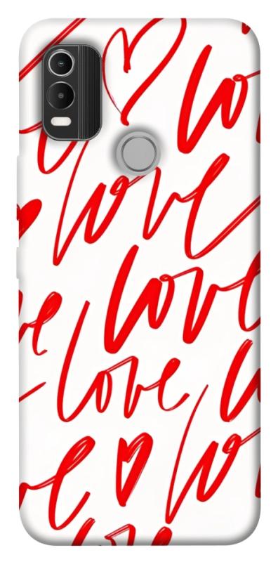 Чехол itsPrint Love handwriting для Nokia C21 Plus, любовь, купить оптом с доставкой