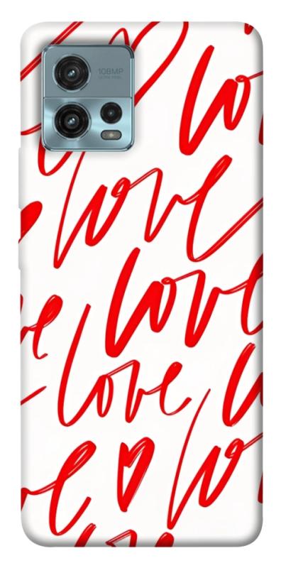 Чехол itsPrint Love handwriting для Motorola Moto G72, любовь, купить оптом с доставкой