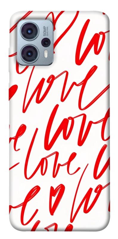 Чехол itsPrint Love handwriting для Motorola Moto G23, любовь, купить оптом с доставкой