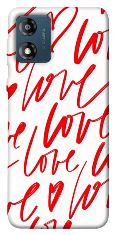 Чехол itsPrint Love handwriting для Motorola Moto E13, любовь, купить оптом с доставкой
