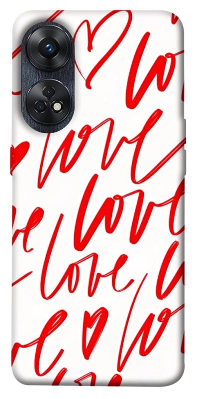 Чехол itsPrint Love handwriting для Oppo Reno 8 T 4G, любовь, купить оптом с доставкой