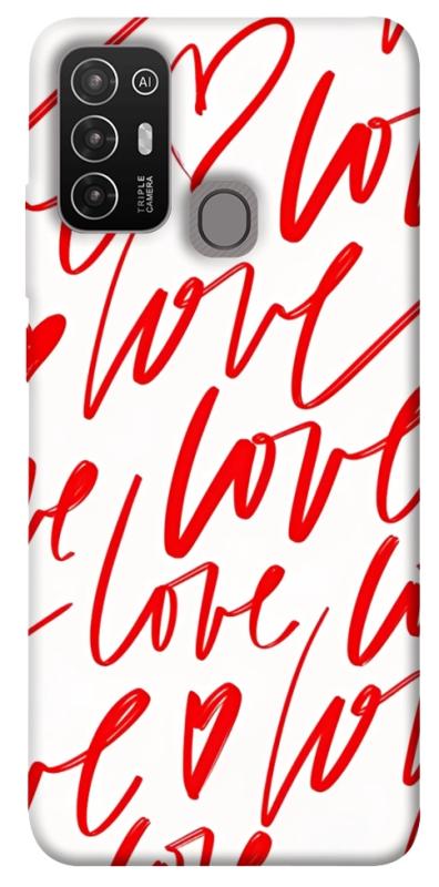 Чехол itsPrint Love handwriting для ZTE Blade A52, любовь, купить оптом с доставкой