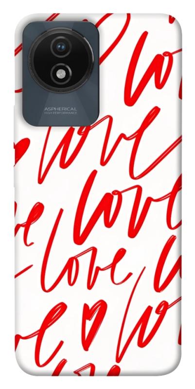 Чехол itsPrint Love handwriting для Vivo Y02, любовь, купить оптом с доставкой