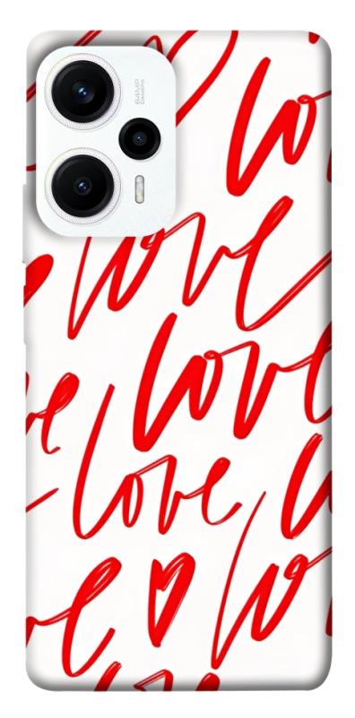 Чехол itsPrint Love handwriting для Xiaomi Poco F5 / Note 12 Turbo, любовь, купить оптом с доставкой