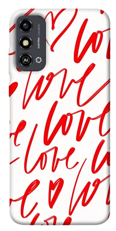 Чехол itsPrint Love handwriting для ZTE Blade A53, любовь, купить оптом с доставкой
