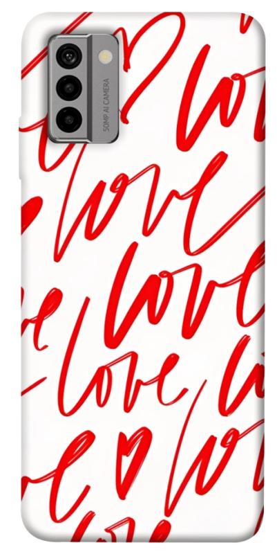 Чехол itsPrint Love handwriting для Nokia G22, любовь, купить оптом с доставкой