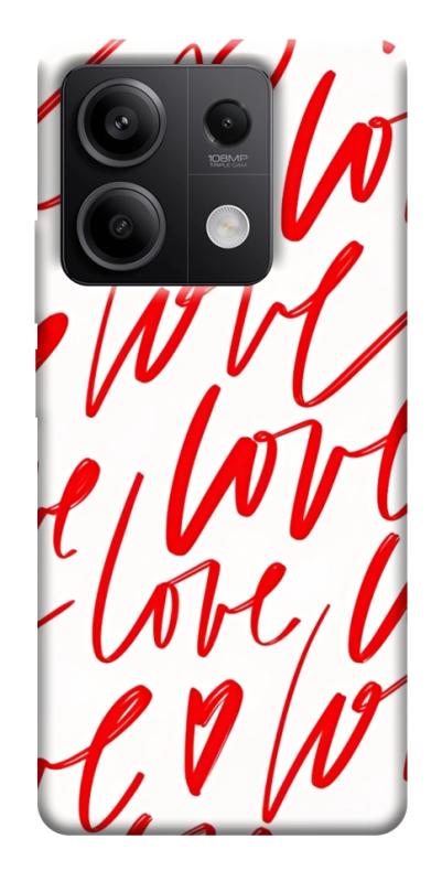 Чехол itsPrint Love handwriting для Xiaomi Redmi Note 13 5G, любовь, купить оптом с доставкой