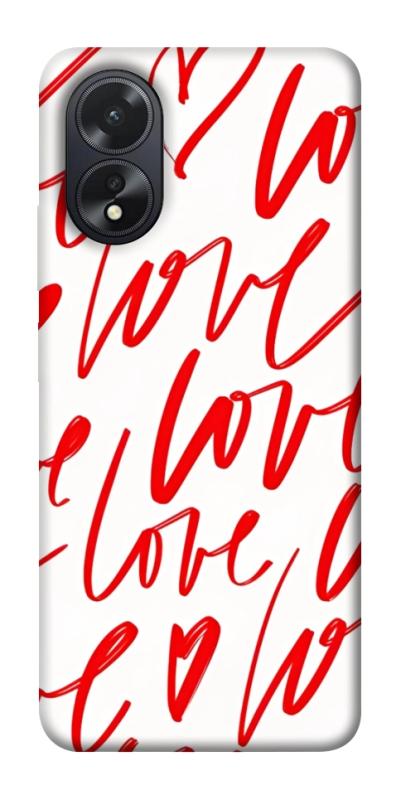 Чехол itsPrint Love handwriting для Oppo A38, любовь, купить оптом с доставкой