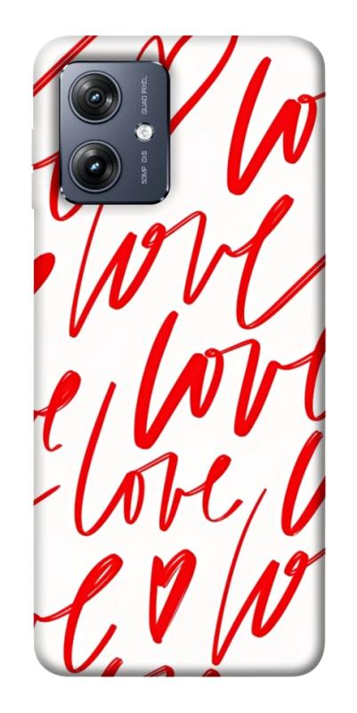 Чехол itsPrint Love handwriting для Motorola Moto G54, любовь, купить оптом с доставкой