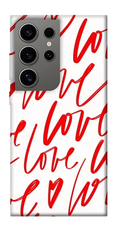Чехол itsPrint Love handwriting для Samsung Galaxy S24 Ultra, любовь, купить оптом с доставкой