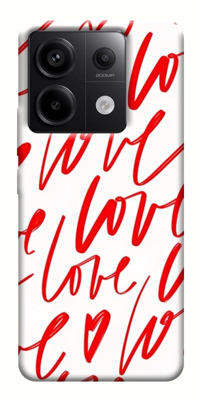 Чехол itsPrint Love handwriting для Xiaomi Redmi Note 13 Pro 4G, любовь, купить оптом с доставкой