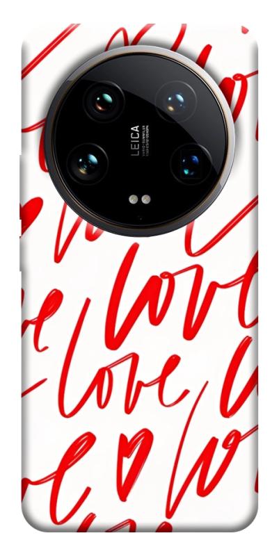 Чехол itsPrint Love handwriting для Xiaomi 14 Ultra, любовь, купить оптом с доставкой