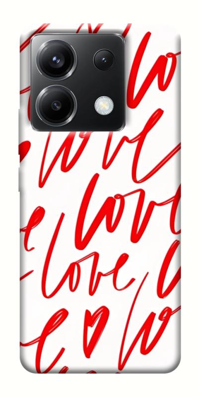 Чехол itsPrint Love handwriting для Xiaomi Poco X6, любовь, купить оптом с доставкой