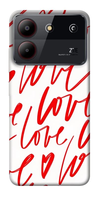 Чехол itsPrint Love handwriting для ZTE Blade A54 4G, любовь, купить оптом с доставкой