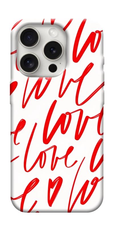 Чехол itsPrint Love handwriting для Apple iPhone 16 Pro (6.3"), любовь, купить оптом с доставкой