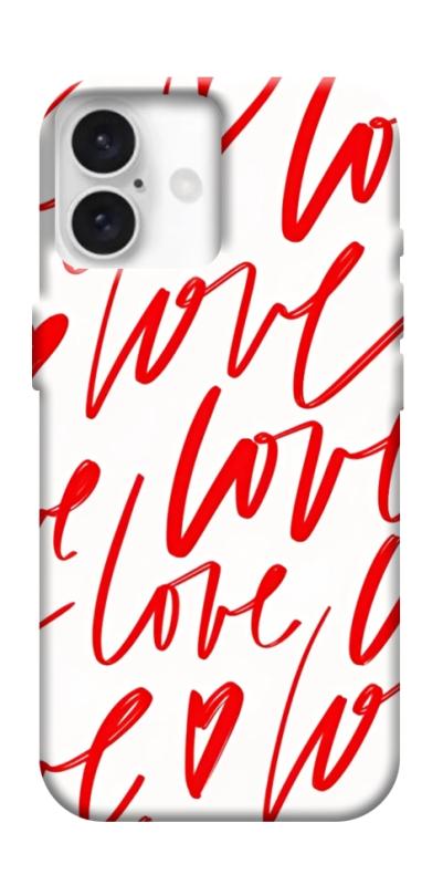 Чехол itsPrint Love handwriting для Apple iPhone 16 Plus (6.7"), любовь, купить оптом с доставкой