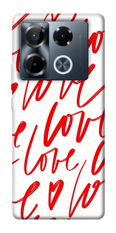 Чехол itsPrint Love handwriting для Infinix Note 40 Pro 4G, любовь, купить оптом с доставкой