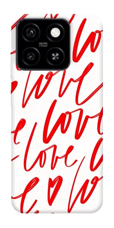 Чехол itsPrint Love handwriting для ZTE Blade A55 4G, любовь, купить оптом с доставкой