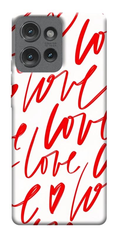 Чехол itsPrint Love handwriting для Motorola Edge 50, любовь, купить оптом с доставкой
