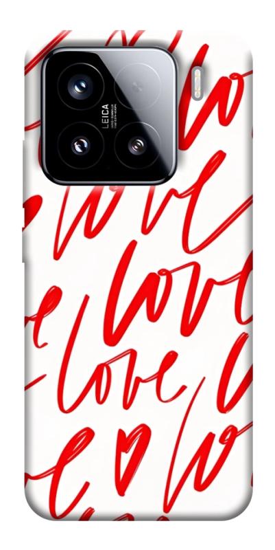 Чехол itsPrint Love handwriting для Xiaomi 15, любовь, купить оптом с доставкой