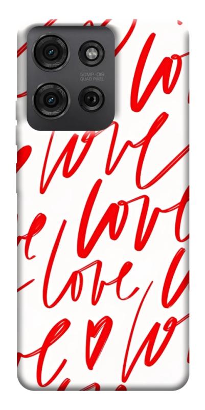 Чехол itsPrint Love handwriting для Motorola Moto G75 5G, любовь, купить оптом с доставкой